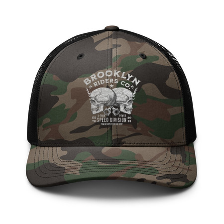 [ID: 680-G291] BROOKLYN NEWYOR RIDERS CO Camouflage Trucker Hat