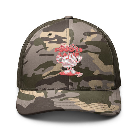 [ID: 680-G296] Burger Mascot Camouflage Trucker Hat