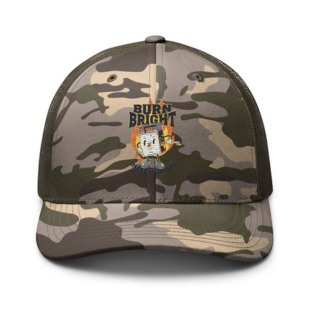 [ID: 680-G297] Burn Bright Camouflage Trucker Hat