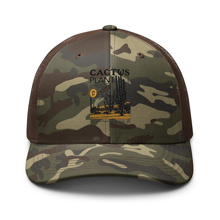 [ID: 680-G304] Cacus Plant - Desert Camouflage Trucker Hat