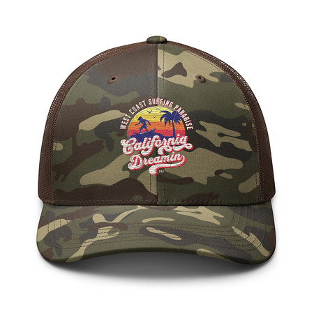 [ID: 680-G316] California Dreamin - Beach & Surf Camouflage Trucker Hat