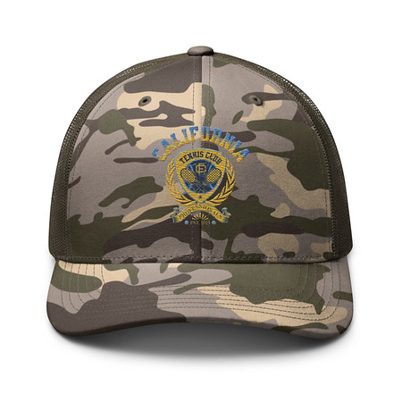 [ID: 680-G319] CALIFORNIA TENNIS PROFESSIONALS Camouflage Trucker Hat