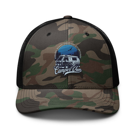 [ID: 680-G323] Campervan Camouflage Trucker Hat