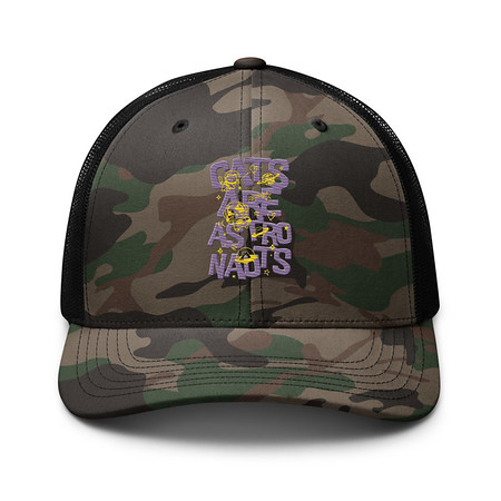 [ID: 680-G346] Cats are Astronauts Camouflage Trucker Hat