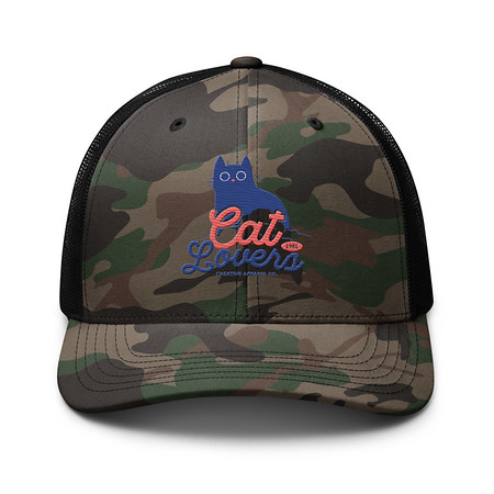 [ID: 680-G347] Cats Lovers Camouflage Trucker Hat