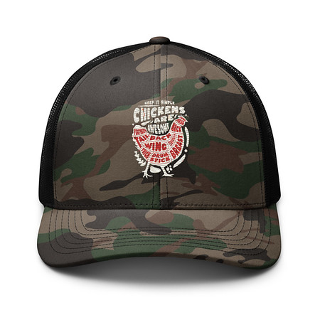 [ID: 680-G365] Chickens Are Awesome - Butcher Cuts Camouflage Trucker Hat