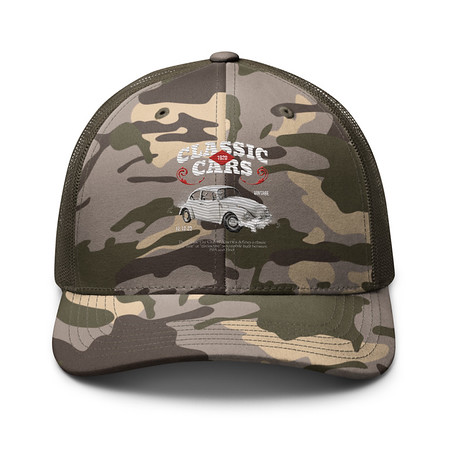 [ID: 680-G382] Classic Cars Camouflage Trucker Hat
