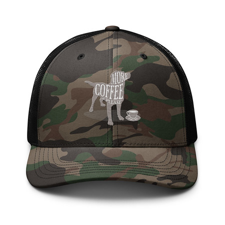 [ID: 680-G399] Coffee Dog Camouflage Trucker Hat