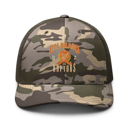 [ID: 680-G407] Colorado Raptors - Rugby Sports Team Camouflage Trucker Hat
