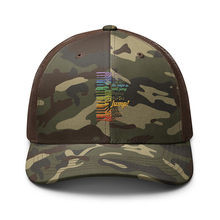 [ID: 680-G410] Colorful Retro Keyboard Camouflage Trucker Hat
