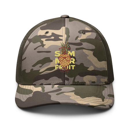 [ID: 680-G417] Cool Pineapple - Tropical Fruit Camouflage Trucker Hat