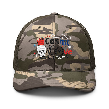 [ID: 680-G424] Cosmic Love Camouflage Trucker Hat