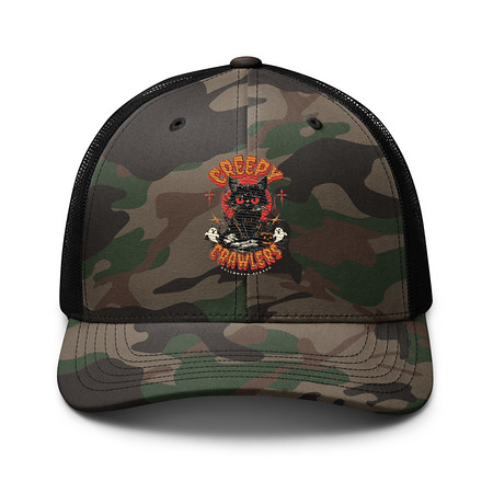[ID: 680-G437] Creepy Crawlers Halloween Camouflage Trucker Hat