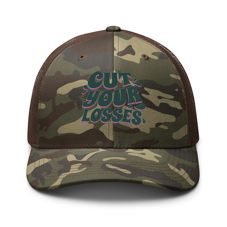 [ID: 680-G448] Cut your Losses Camouflage Trucker Hat
