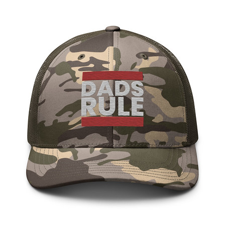 [ID: 680-G462] Dads Rule (1) Camouflage Trucker Hat