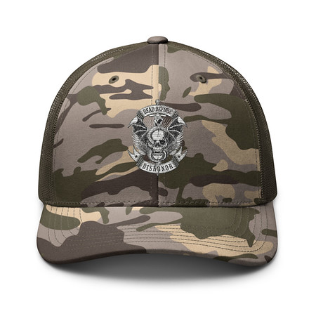 [ID: 680-G472] DEAD BEFORE DISHONOR Camouflage Trucker Hat