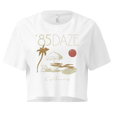 [ID: 636-G1] '85 Daze California Women's Crop Top