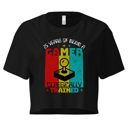 [ID: 636-G5] 25 Years of Being A Gamer Women's Crop Top