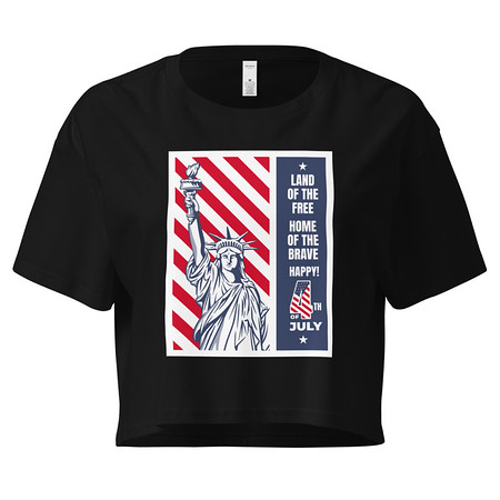[ID: 636-G8] 4th of July Women's Crop Top