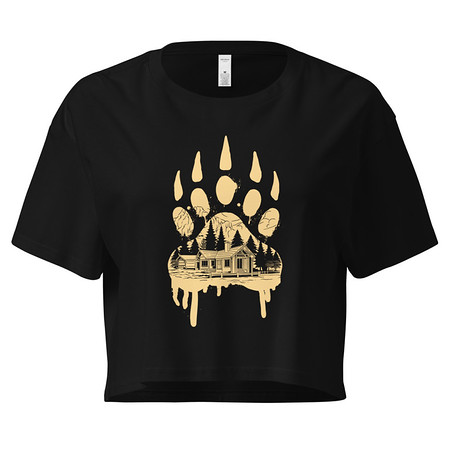 [ID: 636-G14] A Beary Good Home Women's Crop Top
