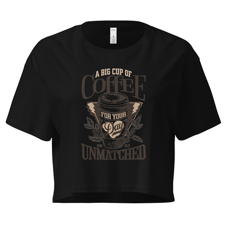 [ID: 636-G15] A Big Cup of Coffee Women's Crop Top