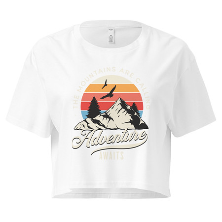 [ID: 636-G27] Adventure Await - Wilderness Camping Women's Crop Top