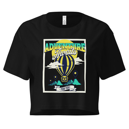 [ID: 636-G28] Adventure Awaits Women's Crop Top