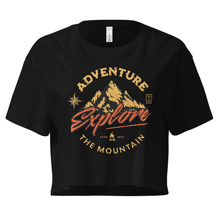 [ID: 636-G30] Adventure Explore The Mountain Women's Crop Top