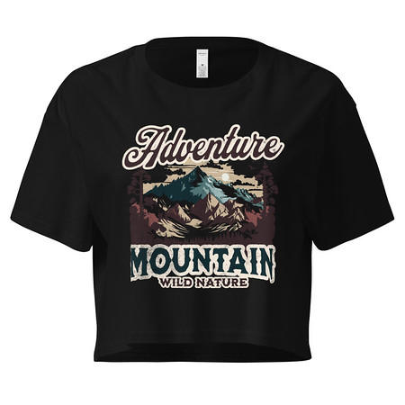 [ID: 636-G31] Adventure Mountain Wild Nature Women's Crop Top