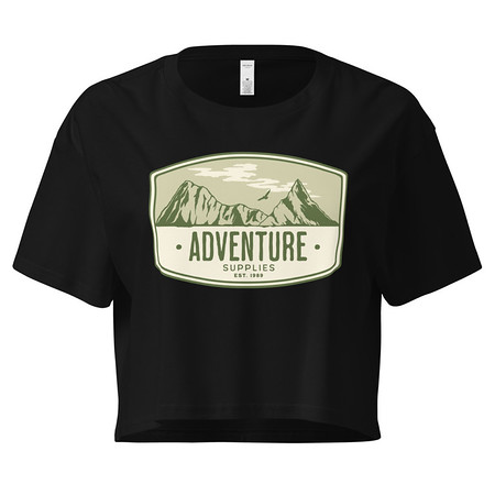 [ID: 636-G32] Adventure Supplies - Mountain Women's Crop Top