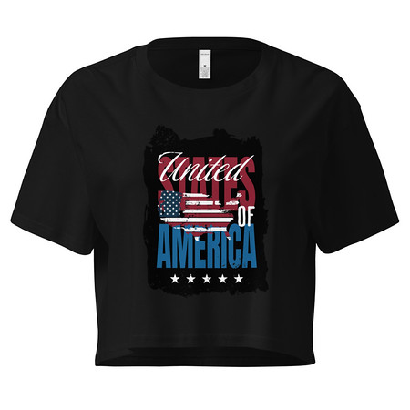 [ID: 636-G59] America (3) Women's Crop Top