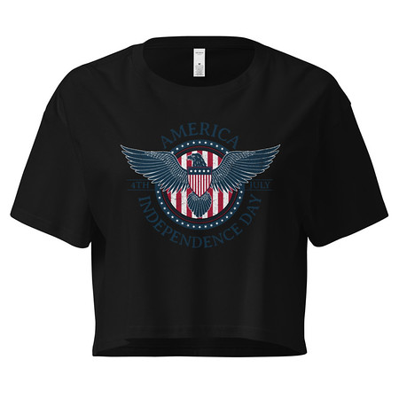 [ID: 636-G67] American Eagle Badge Women's Crop Top