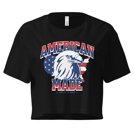 [ID: 636-G76] American Made Women's Crop Top