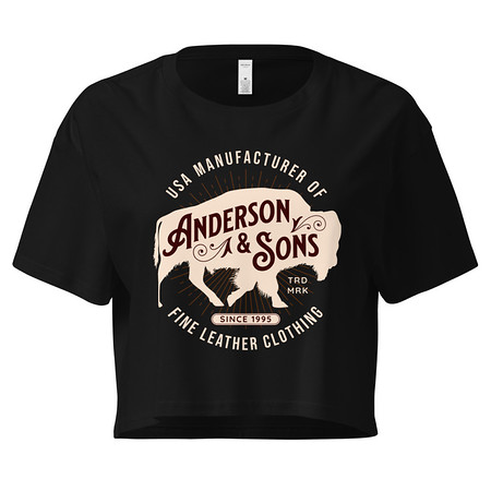 [ID: 636-G80] Anderson & Sons Leather Clothing - Buffalo Women's Crop Top