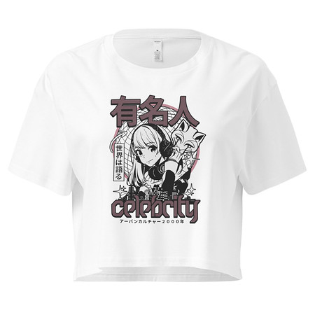 [ID: 636-G88] Anime Celebrity Girl - Japanese Cyber Streetwear Women's Crop Top