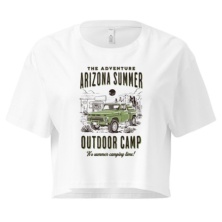 [ID: 636-G100] Arizona Outdoor Camp - Classic Truck Women's Crop Top