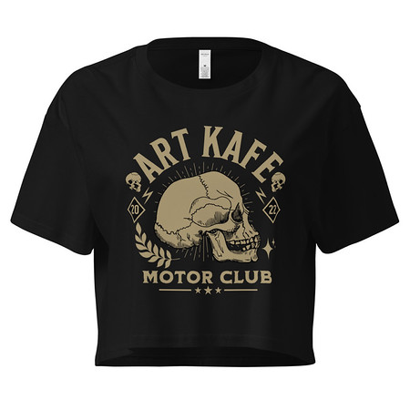[ID: 636-G103] Art Kafe Motor Club Women's Crop Top