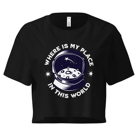 [ID: 636-G110] Astronaut Women's Crop Top