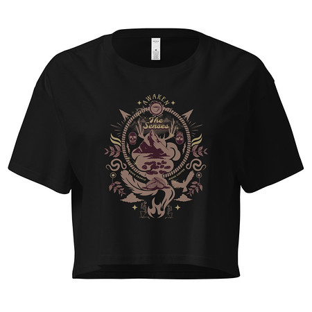 [ID: 636-G119] Awaken The Senses - Coffee Beans Women's Crop Top