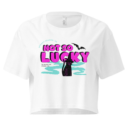 [ID: 636-G127] Bad Luck Kitty - Halloween Women's Crop Top
