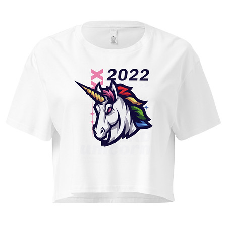 [ID: 636-G128] Bad Unicorn - Horse Women's Crop Top