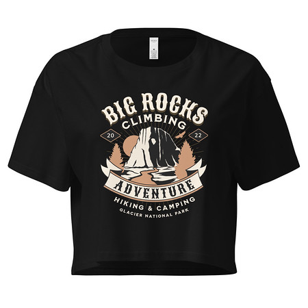 [ID: 636-G203] Big Rocks Climbing - Outdoor Adventure Women's Crop Top