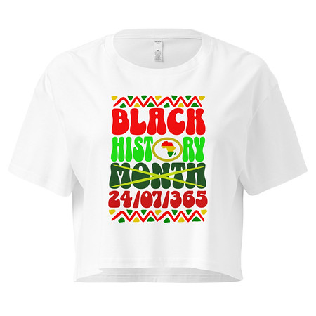 [ID: 636-G223] Black History Month Women's Crop Top