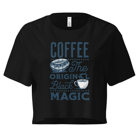 [ID: 636-G227] Black Magic Coffee - Simple Cup Women's Crop Top