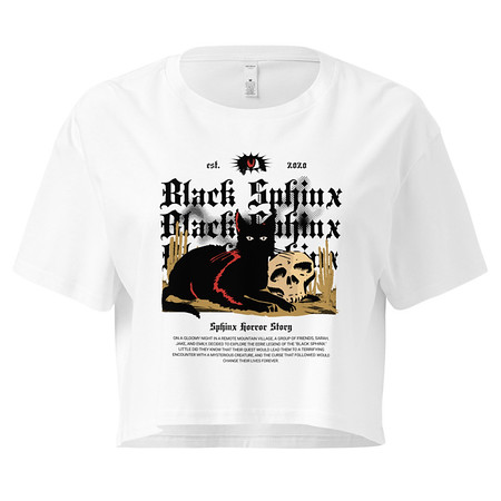 [ID: 636-G230] Black Sphinx Women's Crop Top