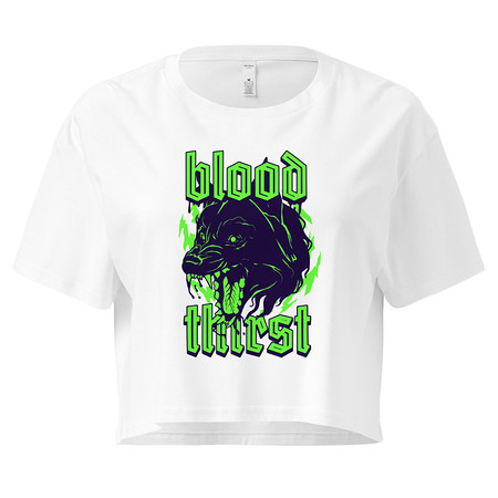 [ID: 636-G238] Blood Thirst - Neon Dog Women's Crop Top