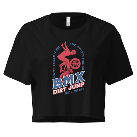 [ID: 636-G244] BMX Dirt Jump - Extreme Sports Women's Crop Top