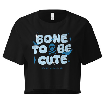 [ID: 636-G250] Bone To Be Cute - Halloween Women's Crop Top