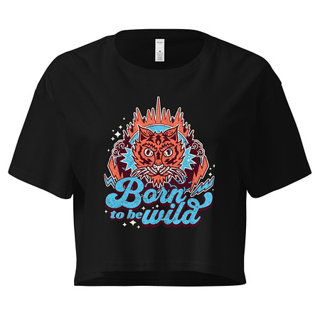 [ID: 636-G263] Born to be Wild - Tiger Women's Crop Top