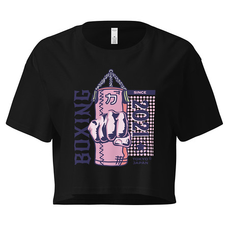 [ID: 636-G277] Boxing Fist - Punching Bag Women's Crop Top